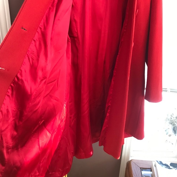 Vintage Red Wool Coat - Picture 6 of 8